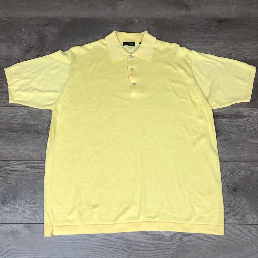 Barneys New York Yellow Polo XL 100% Cotton